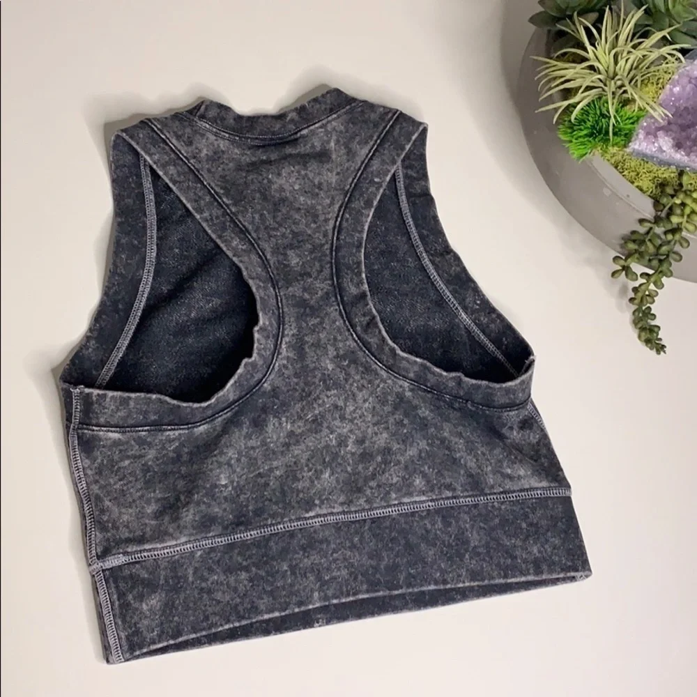 Nike Stand Out Sleeveless crop top distressed faded black street style top large